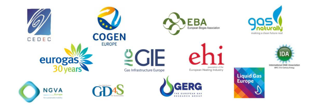 Logos of co-signatories of joint press release on the call for 2030 targets to reduce GHG intensity.